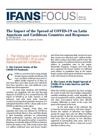 The Impact of the Spread of COVID-19 on Latin American and Caribbean Countries and Responses