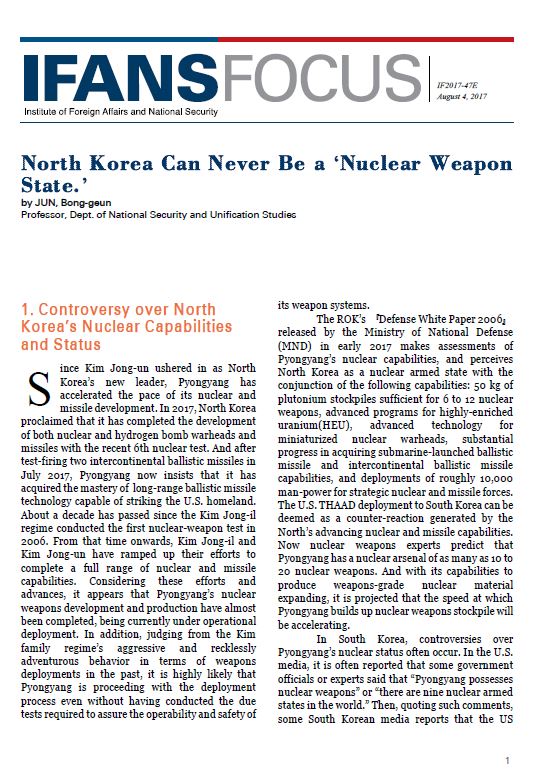 North Korea Can Never Be a ‘Nuclear Weapon State.’