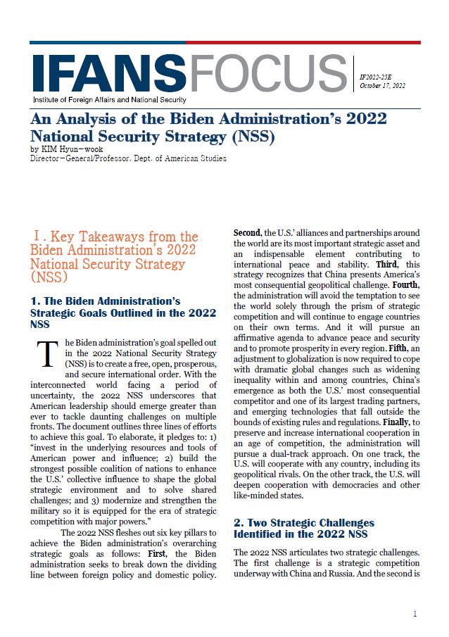 An Analysis of the Biden Administration’s 2022 National Security Strategy (NSS)