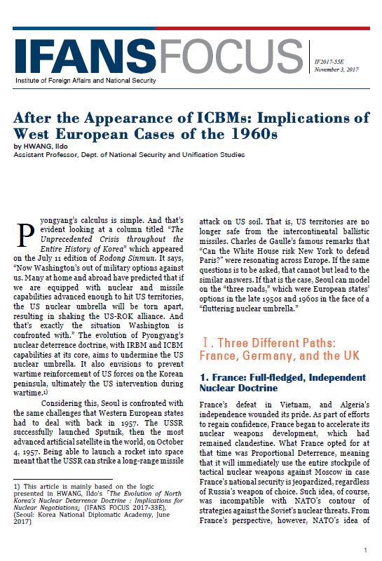 After the Appearance of ICBMs: Implications of West European Cases of the 1960s