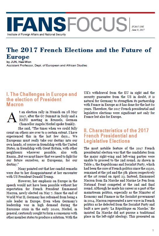 The 2017 French Elections and the Future of Europe