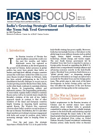 India’s Growing Strategic Clout and Implications for the Yoon Suk Yeol Government