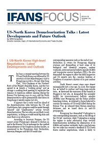 US-North Korea Denuclearization Talks : Latest Developments and Future Outlook