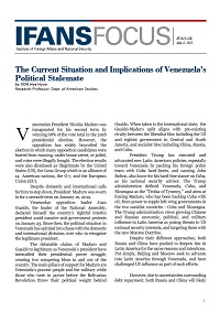 The Current Situation and Implications of Venezuela’s Political Stalemate