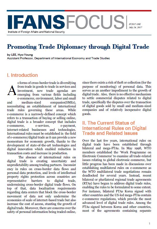 Promoting Trade Diplomacy through Digital Trade