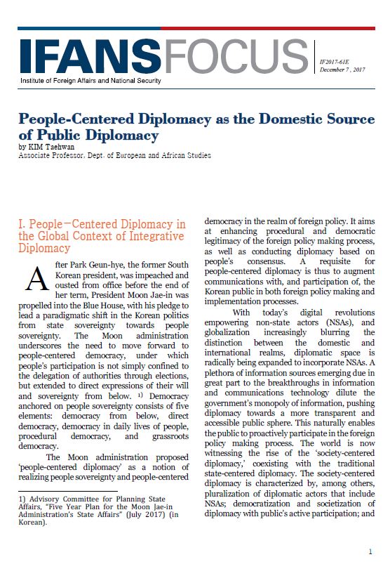 People-Centered Diplomacy as the Domestic Source of Public Diplomacy