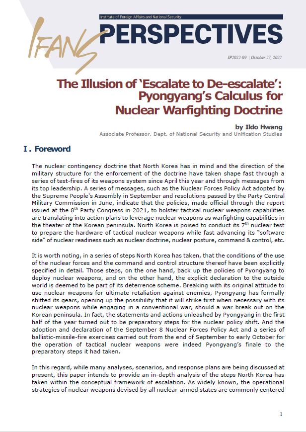 The Illusion of ‘Escalate to De-escalate’: Pyongyang’s Calculus for  Nuclear Warfighting Doctrine