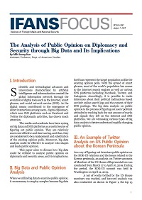 The Analysis of Public Opinion on Diplomacy and Security through Big Data and Its Implications