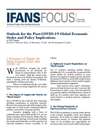 Outlook for the Post-COVID-19 Global Economic Order and Policy Implications