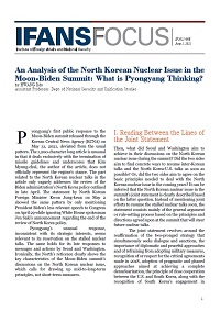 An Analysis of the North Korean Nuclear Issue in the Moon-Biden Summit: What is Pyongyang Thinking?