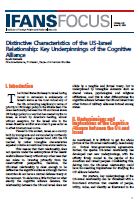 Distinctive Characteristics of the US-Israel Relationship: Key Underpinnings of the Cognitive Alliance