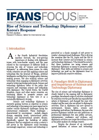 Rise of Science and Technology Diplomacy and Korea's Response